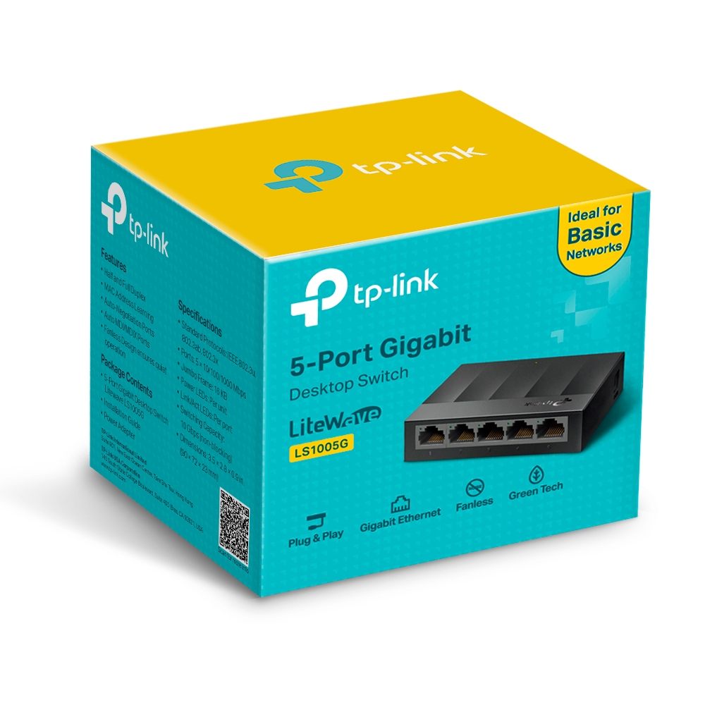 TP-Link سويتش Gigabit Desktop ‏5 منافذ LS1005G