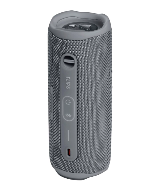 مكبر صوت محمول JBL Flip 6 باللون الرمادي (JBLFLIP6GREY)
