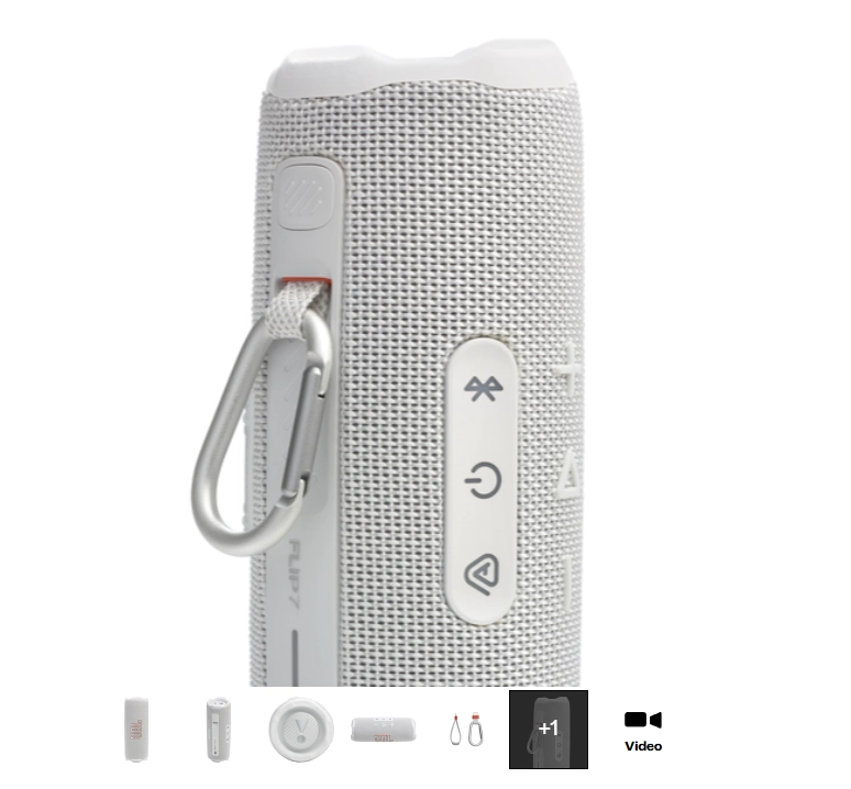Портативная колонка JBL Flip 7, Белая (JBLFLIP7WHT)