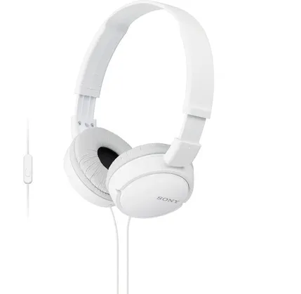 سماعة رأس سلكية Sony MDR-ZX110AP باللون الأبيض (MDRZX110APWZE)