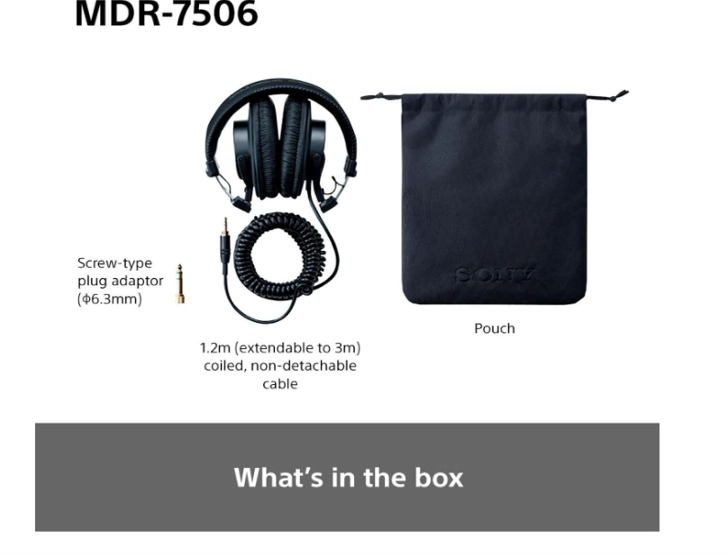 Sony MDR-7506 Headphones (MDR-7506/QAE)