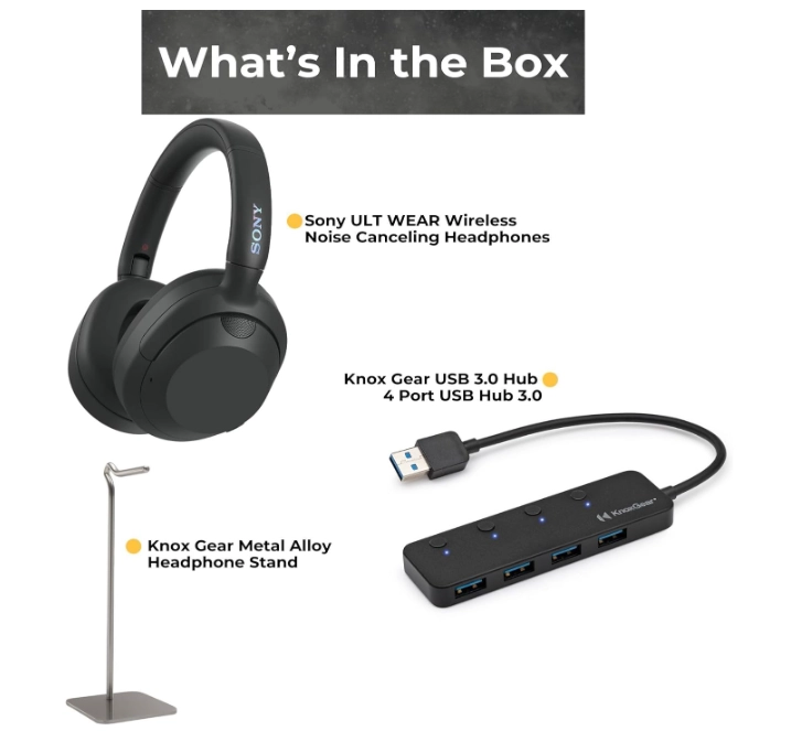 سماعة رأس لاسلكية Sony WH-ULT900N باللون الأسود (WH-ULT900N/BCE)