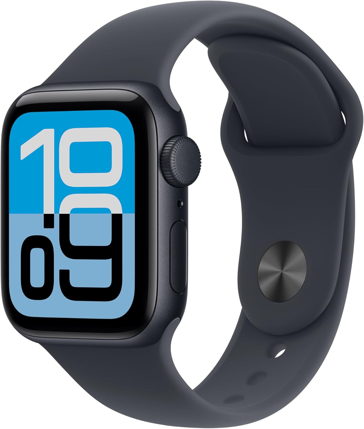 Apple Watch SE 3 GPS 40mm هيكل ألمنيوم Midnight مع سوار Midnight Sport ‏(MEH94) S/M