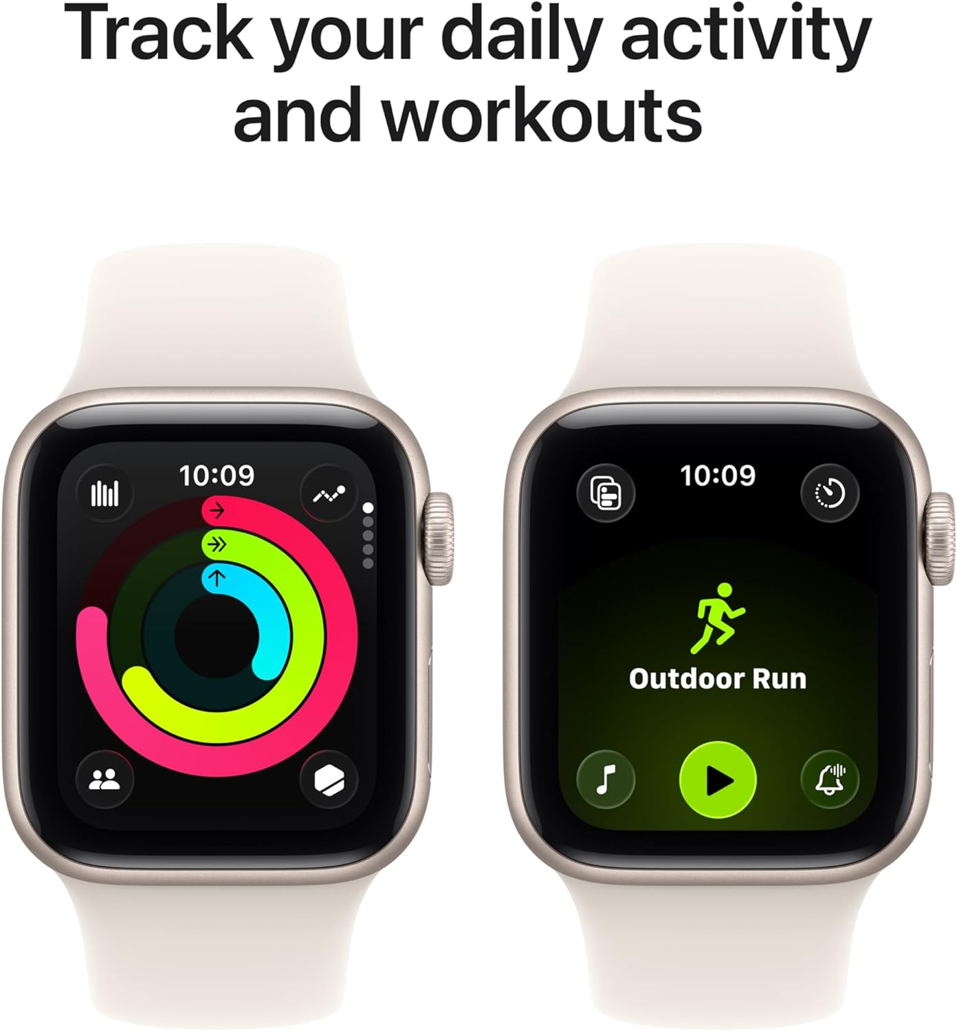 Apple Watch SE 3 GPS 40mm Starlight Aluminium Case With Starlight Sport Band MEH34 S/M