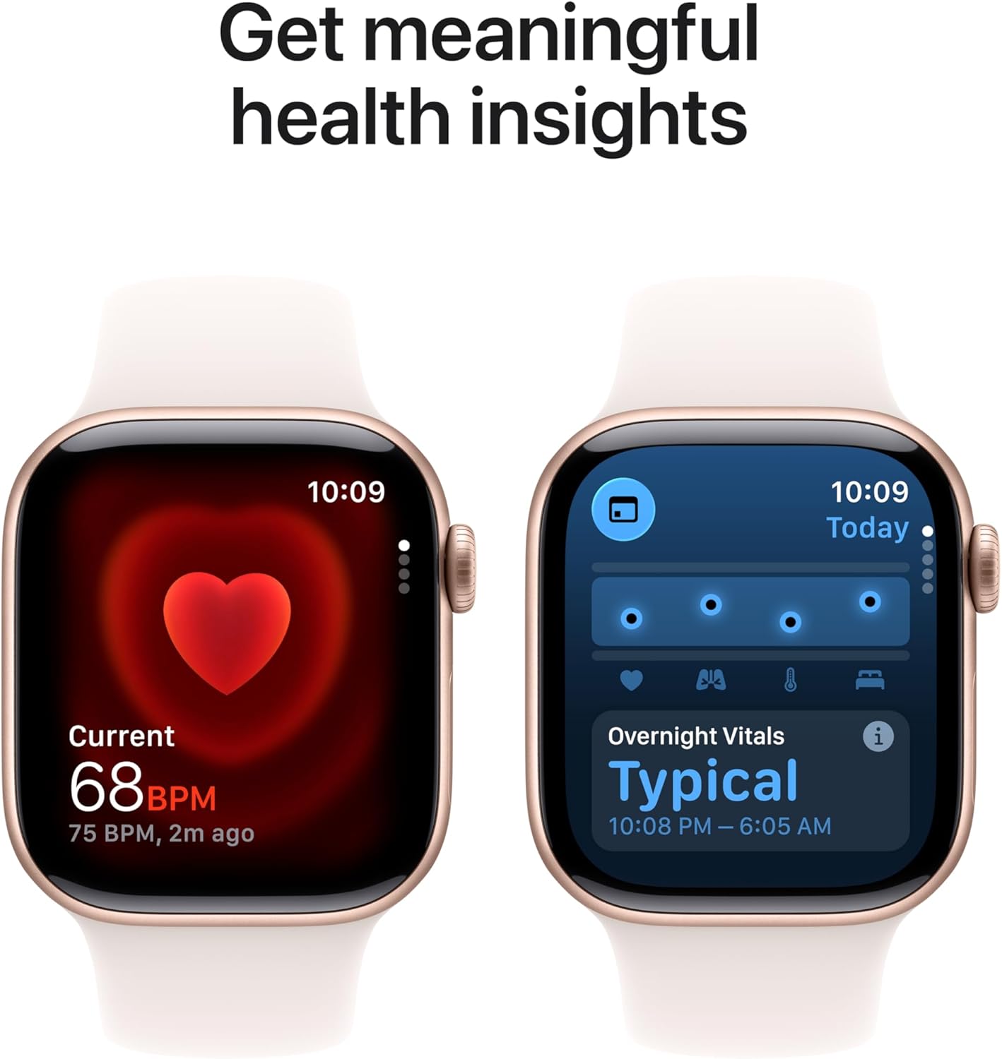 Apple Watch Series 11 GPS 42mm هيكل ألمنيوم Rose Gold مع سوار Light Blush Sport ‏(MEU44) M/L