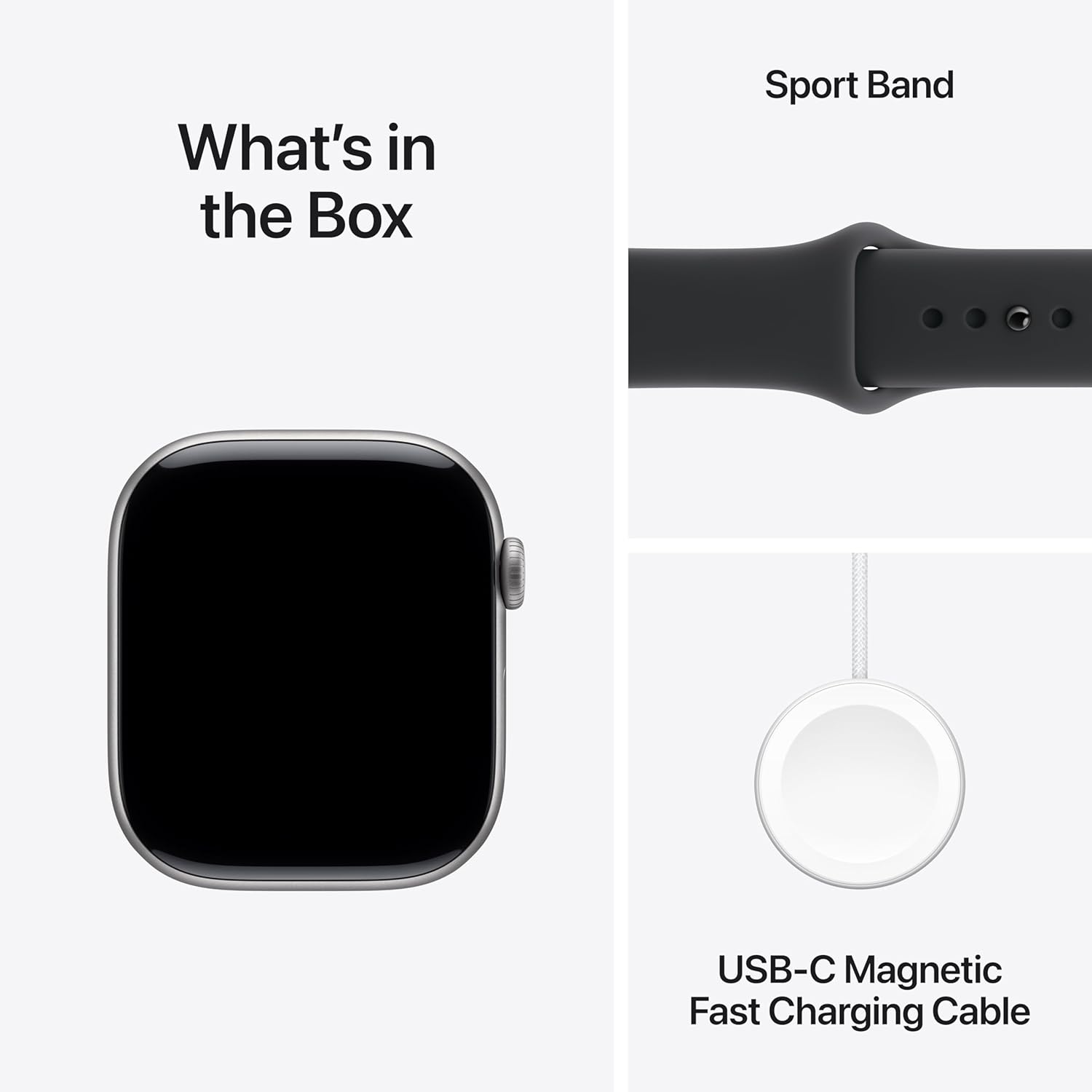 Apple Watch Series 11 GPS 46mm Space Grey Aluminium Case With Black Sport Band MEV44 M/L