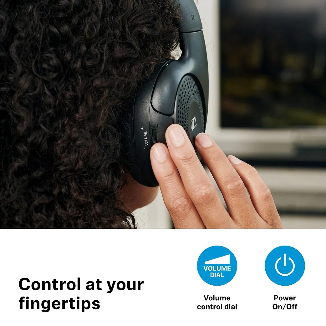 Беспроводная гарнитура Sennheiser RS 120 W, Чёрная (700171)