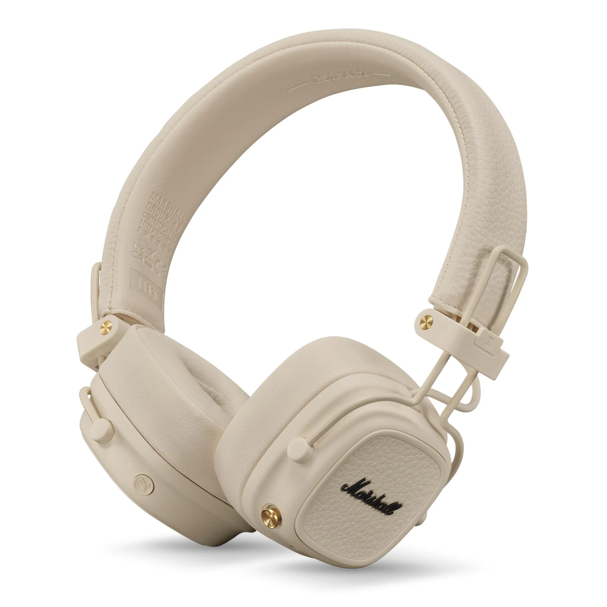 سماعات أذن لاسلكية Marshall Major V باللون الكريمي (7340055401111)