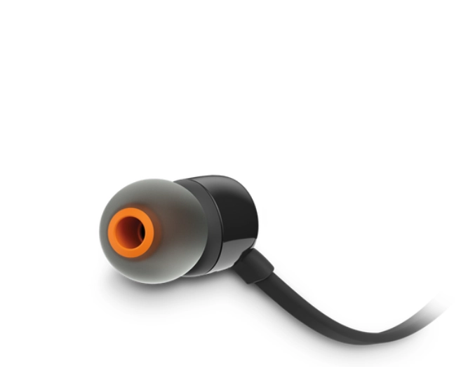 Проводные внутриканальные наушники JBL T110, Чёрные