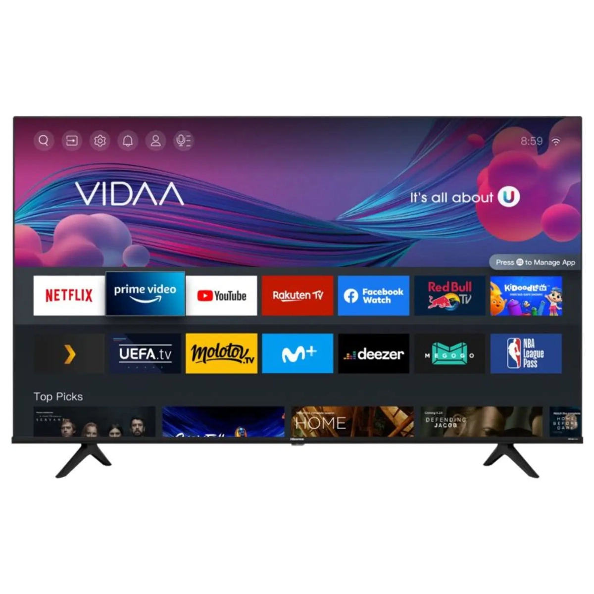 Смарт-телевизор Hisense 43 дюйма LED 4K UHD A62QS