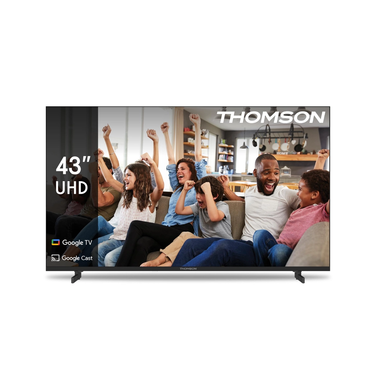 تلفزيون Thomson 43 بوصة UHD بأرجل جانبية