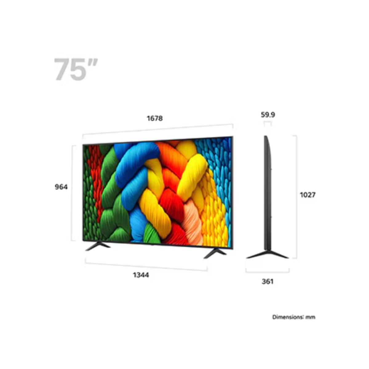Смарт-телевизор LG 75 дюймов NanoCell 4K 75NANO80A6B