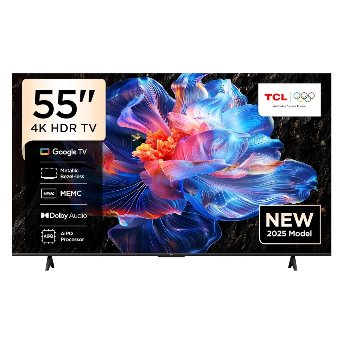 تلفزيون TCL ذكي 55 بوصة 4K UHD بنظام Google TV P6K