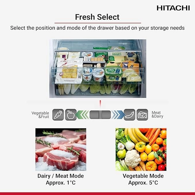 Hitachi Side-by-Side Refrigerator 760L Glass Black (RW760GBK)