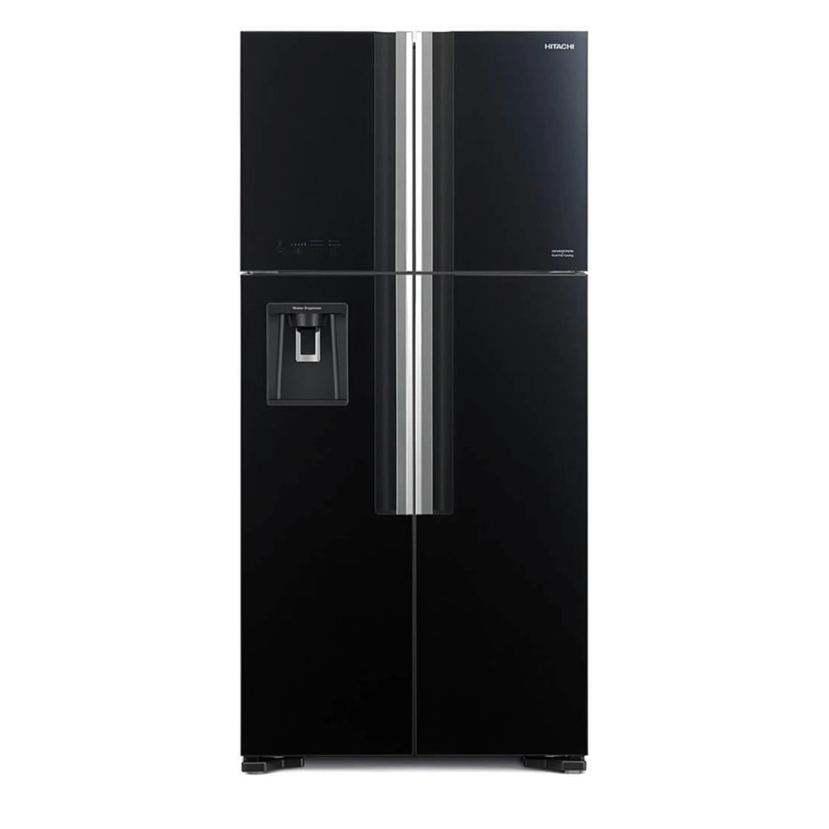 ثلاجة هيتاشي Side-by-Side سعة 760L زجاج أسود (RW760GBK)