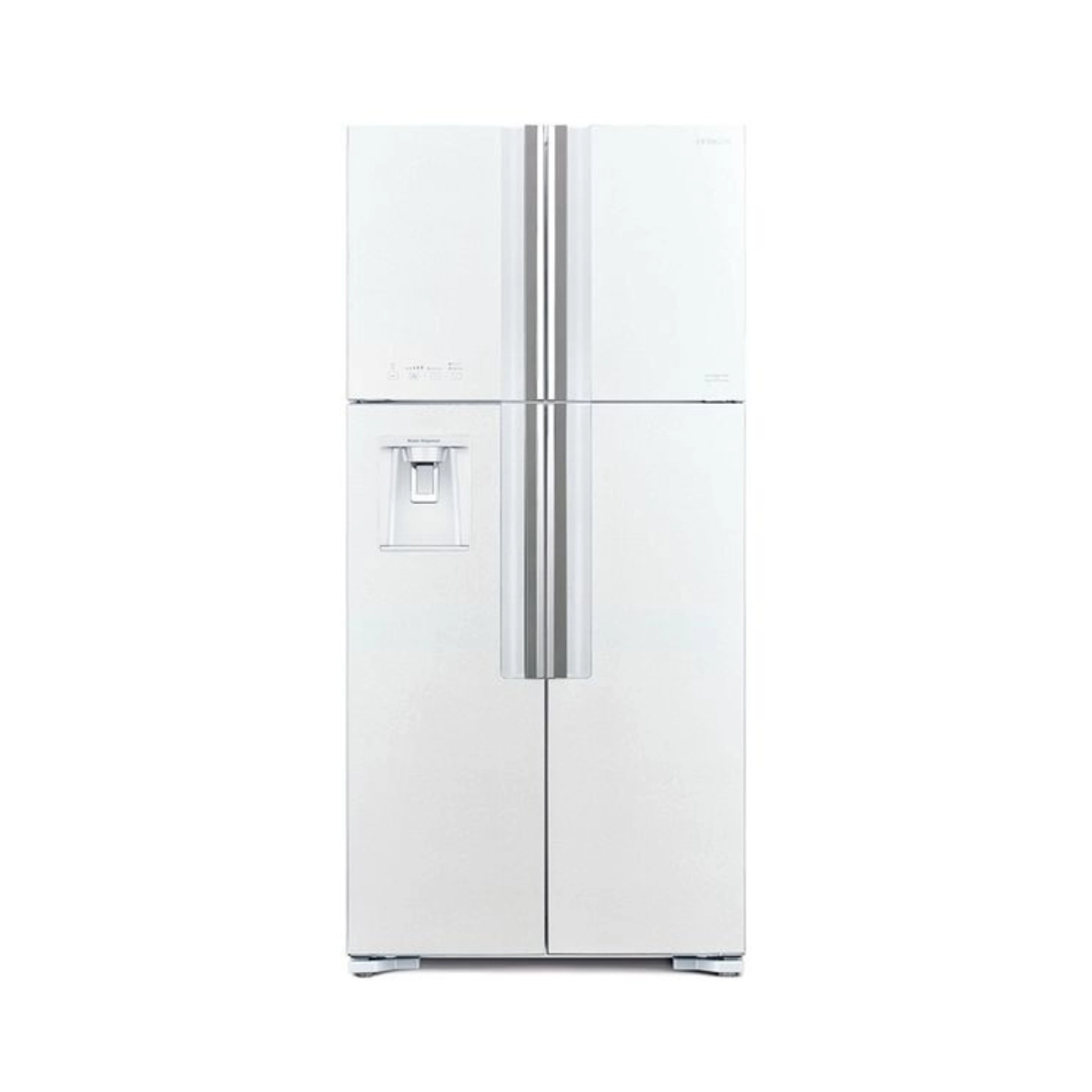 ثلاجة هيتاشي Side-by-Side سعة 760L زجاج أبيض (RW760GPW)