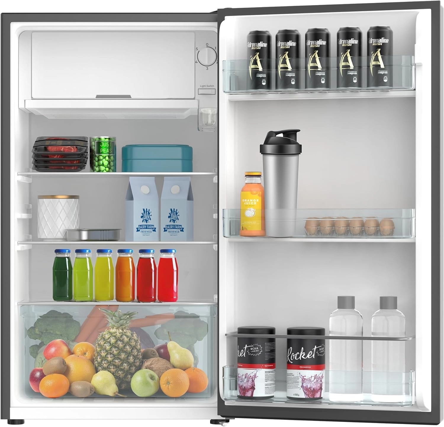 Krome Refrigerator 141L Glass Door (KR-RF141GG)