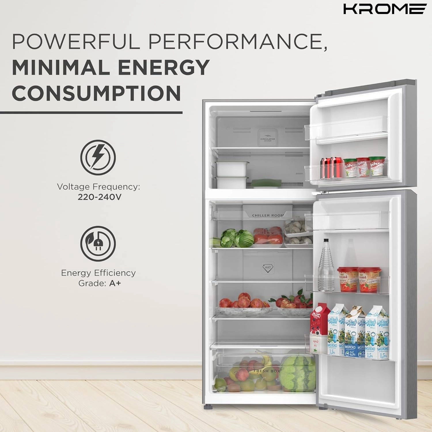 Krome Refrigerator 600L No Frost Inverter II (KR-REF600MII)