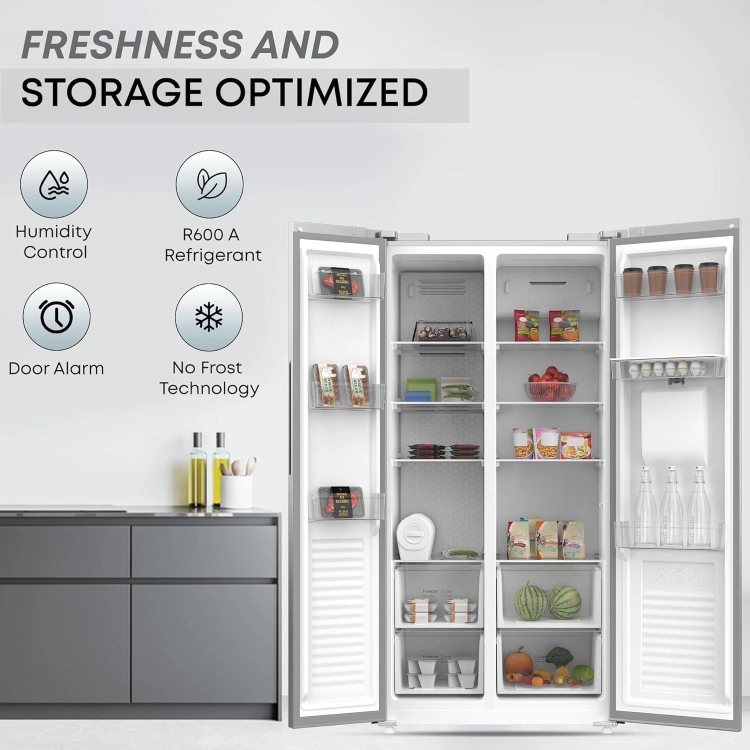 Krome Side-by-Side Refrigerator 600L (KR-SBS600WM)