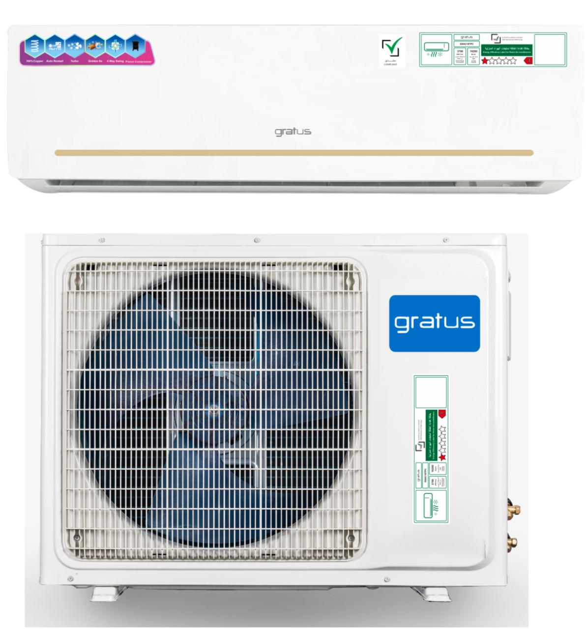Gratus 24000 BTU Кондиционер R410a GSAC24TPC