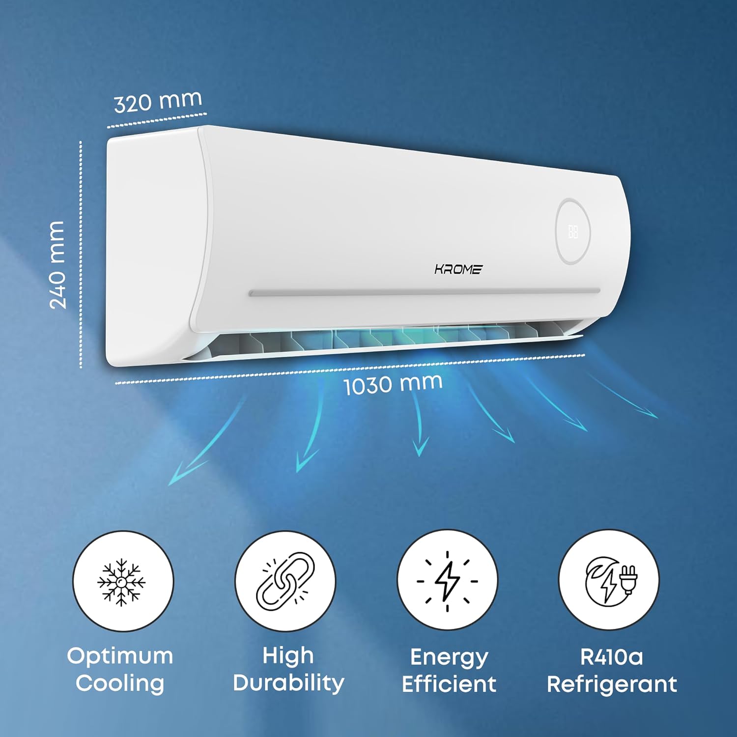 Krome 18000 BTU Кондиционер T3 R410 KR-AR18MT3