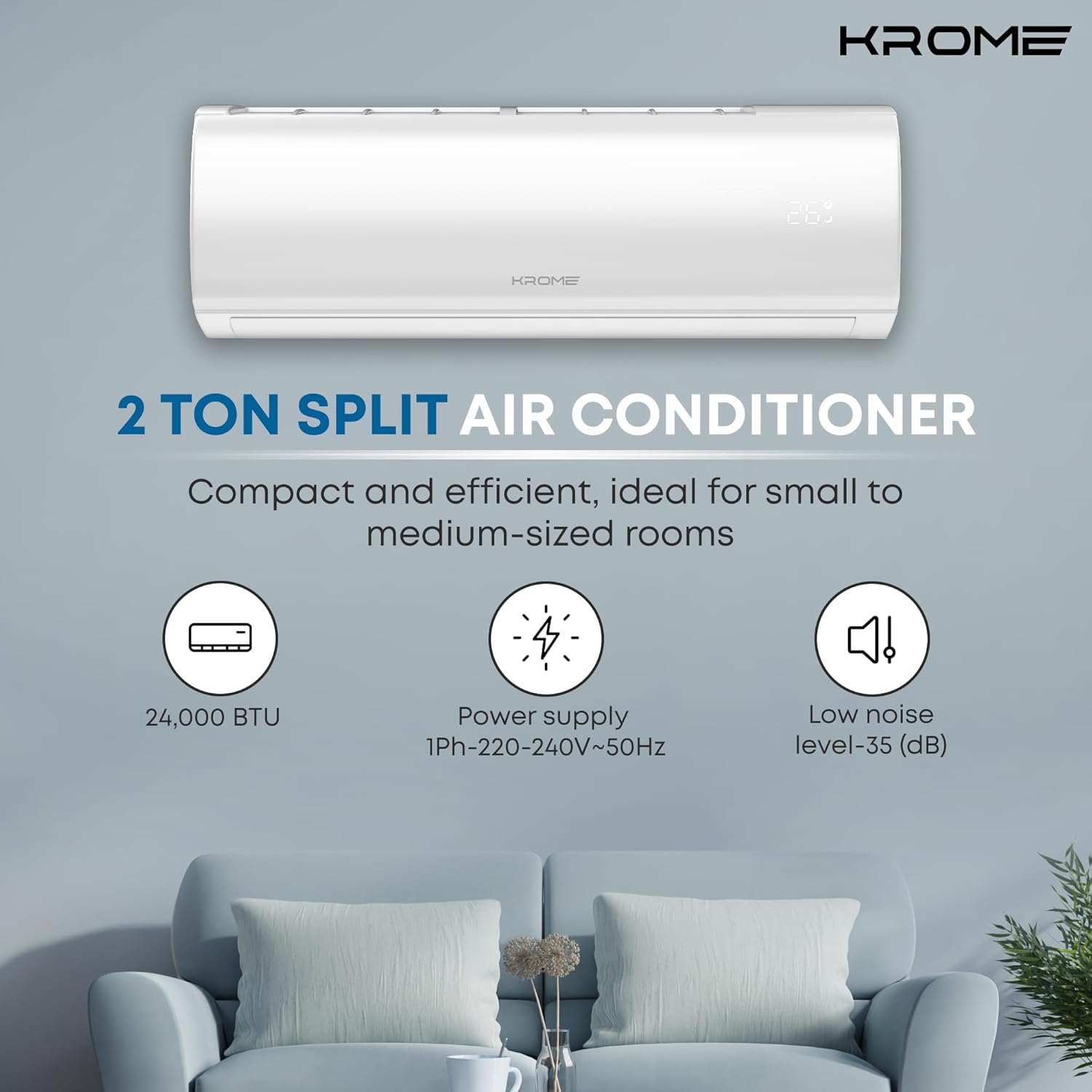 Krome 30000 BTU Air Conditioner T3 R410 KR-AR30MT3