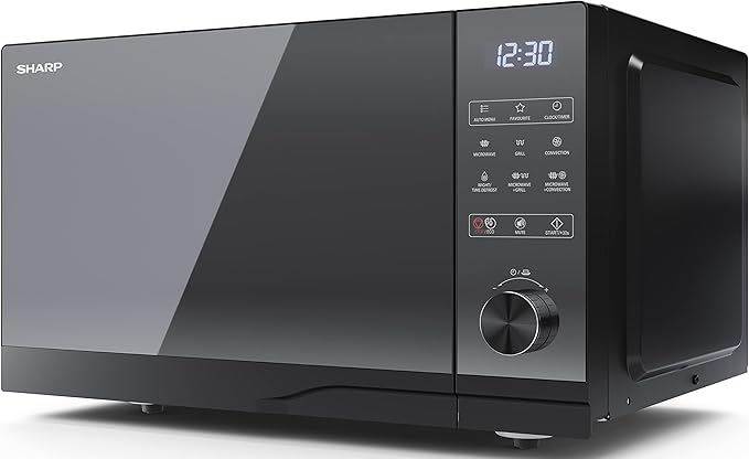 Sharp Microwave 25L Grill + Convection Flatbed Black