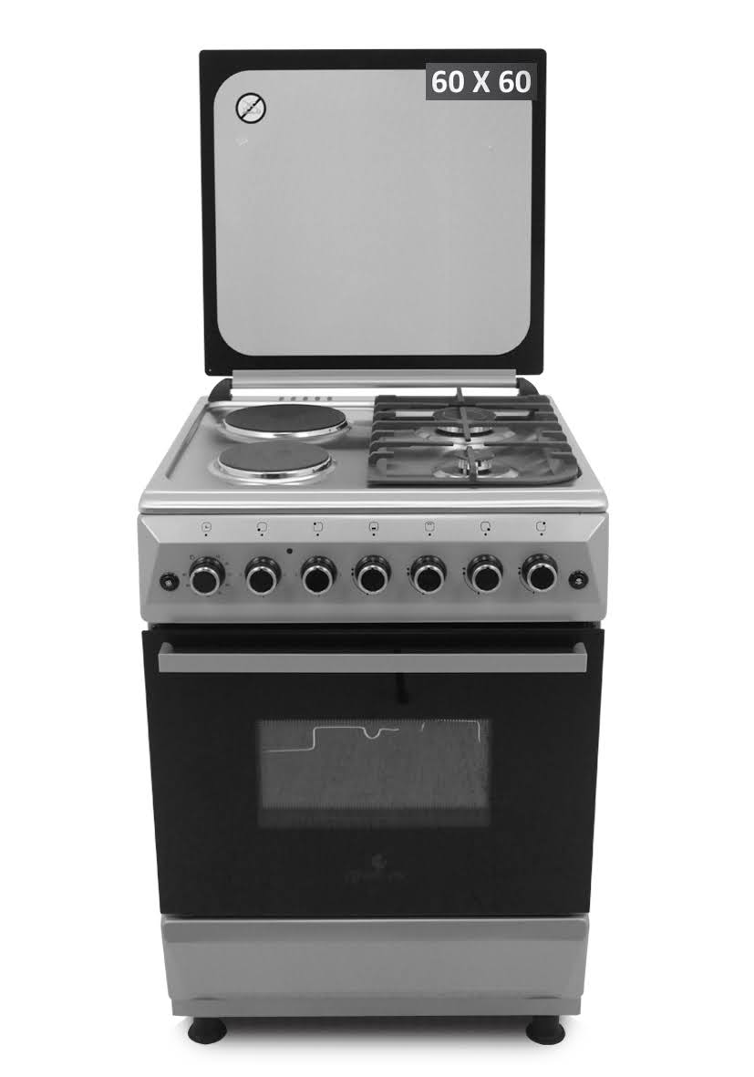 Gratus Gas Cooker 60×60 2 Gas Burners + 2 Hotplates Turbo Fan (FCRH622KTSS1)