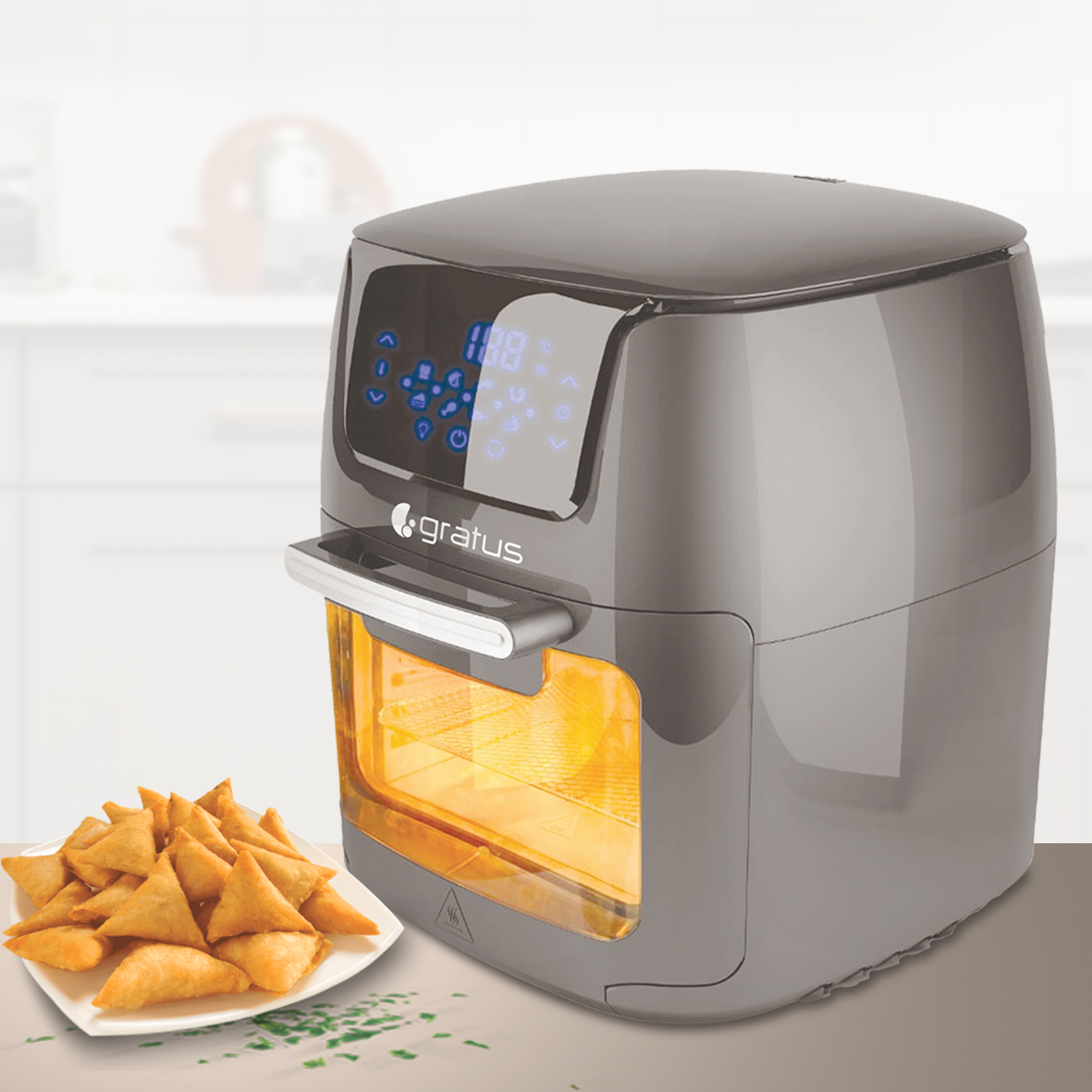 قلاية هوائية رقمية Gratus ‏12 لتر 1800 واط (GR-A650DTTB)
