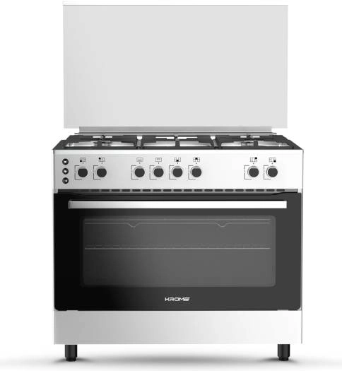 Krome Gas Cooker 90×60 Cast Iron (KR-CR90601FE)