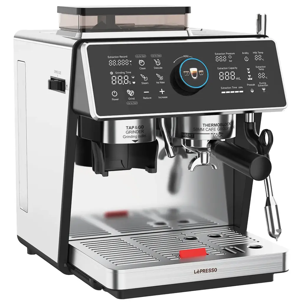 ماكينة قهوة LePresso Viventé نصف أوتوماتيكية Dual Boiler بشاشة لمس (LPCFFVSA0047SL)