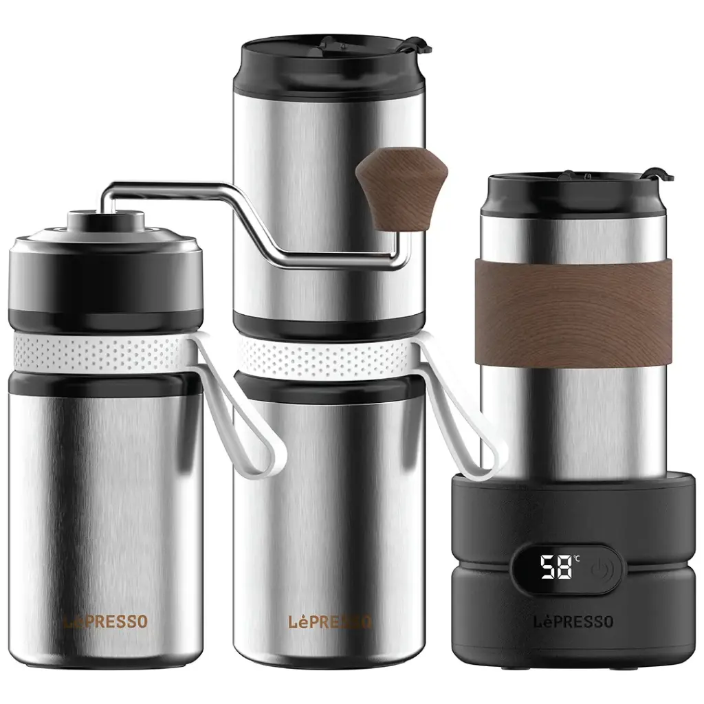 طقم قهوة خارجي LePresso Grindo Quattro 4 في 1 USB-C (LP4IN1OCFFSSL)