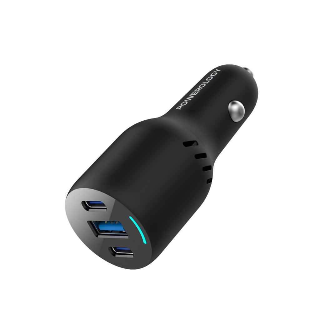 Автомобильное зарядное устройство Powerology Triple Ports Type-C