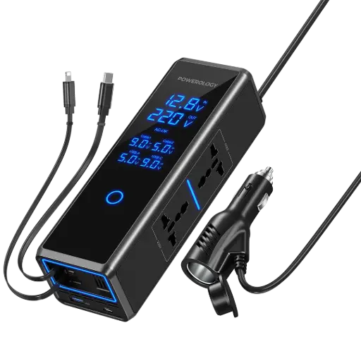 Powerology 300W | x2 AC Socket Car Power Inverter