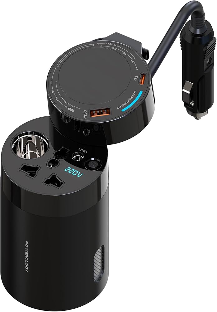 Автомобильный инвертор Powerology 200W Universal