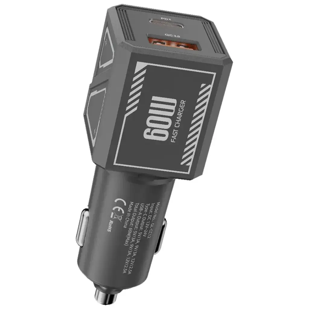 شاحن سيارة Green Lion Dual Volt 60W