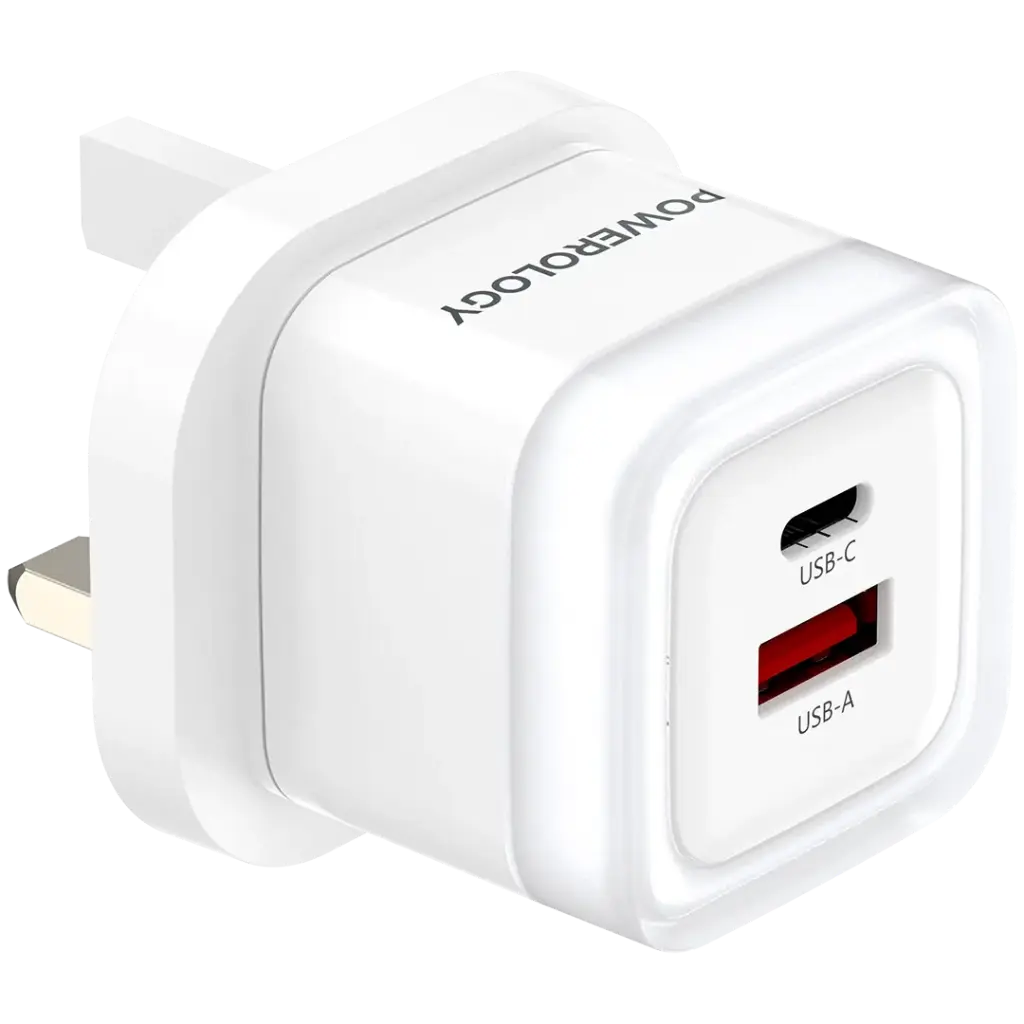 محول شحن سريع Powerology ثنائي المنافذ PD 35W