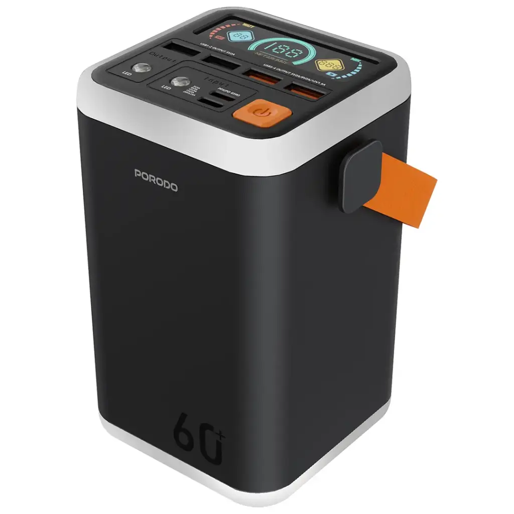 Porodo Cappadoc 60000mAh Multi-Port Power Bank with TFT Display
