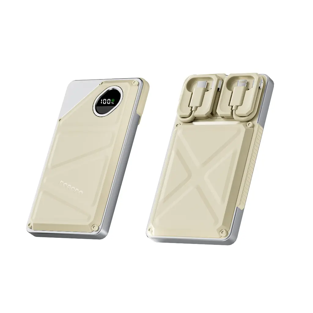 Porodo 10000mAh Power Bank Digital Display with Type-C & Lightning Cable