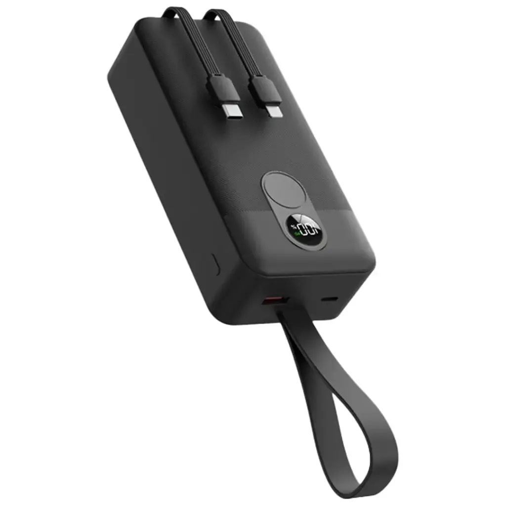 Porodo 30000mAh Power Bank Digital Display with Type-C & Lightning Cable
