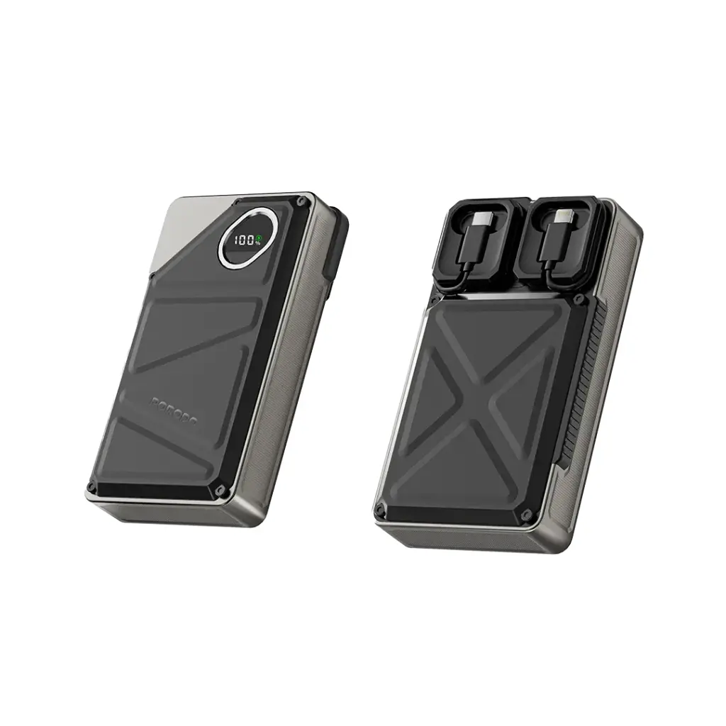 Porodo 20000mAh Power Bank with Built-In Type-C & Lightning