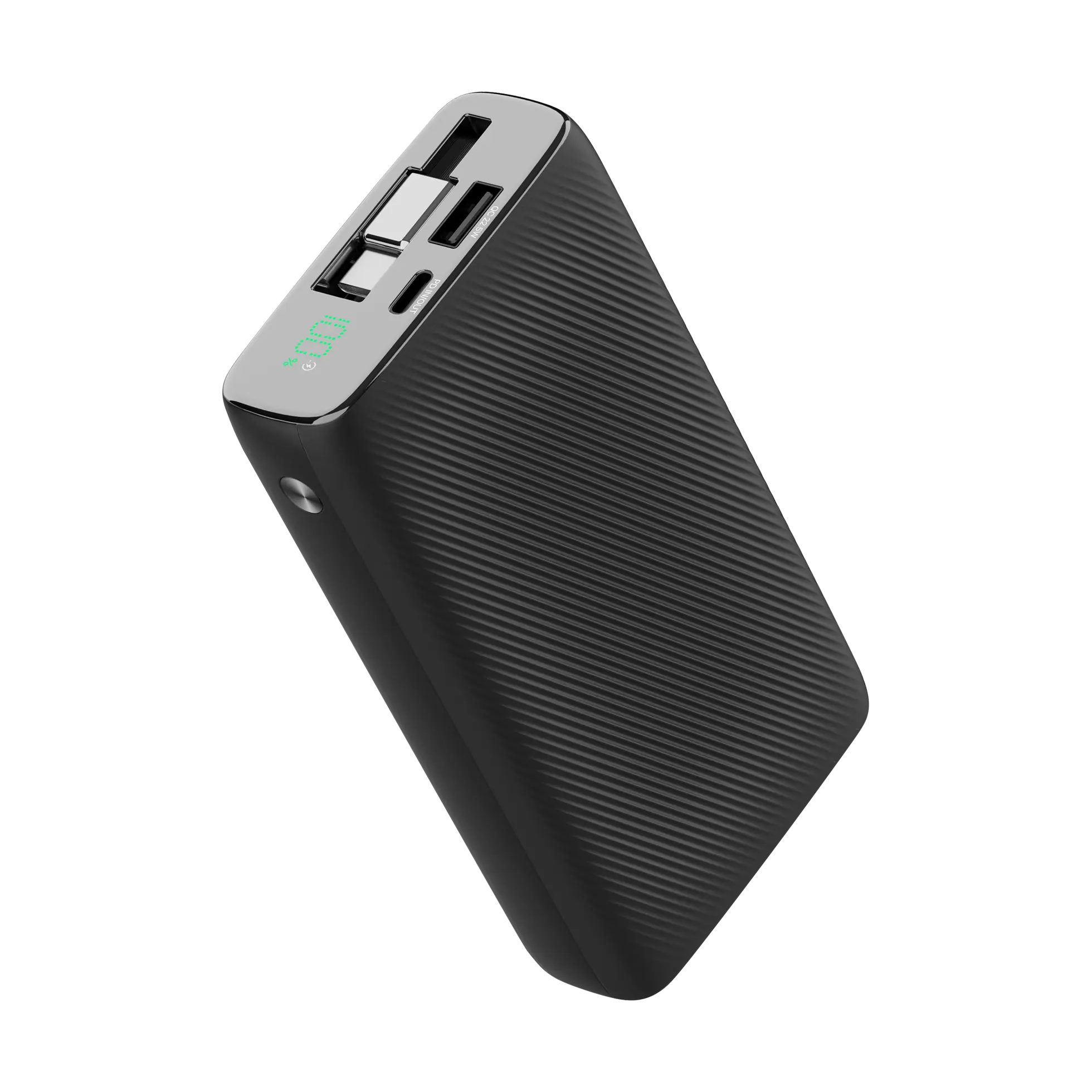 Powerology 10000mAh Retractable Cable Power Bank