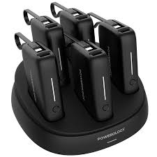 Powerology ×5 10000mAh Power Bank Station