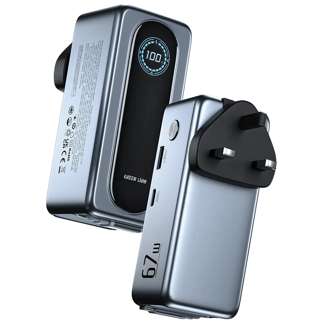 Green Lion Evera Power Bank & Charger 15000mAh TFT Display PD 67W