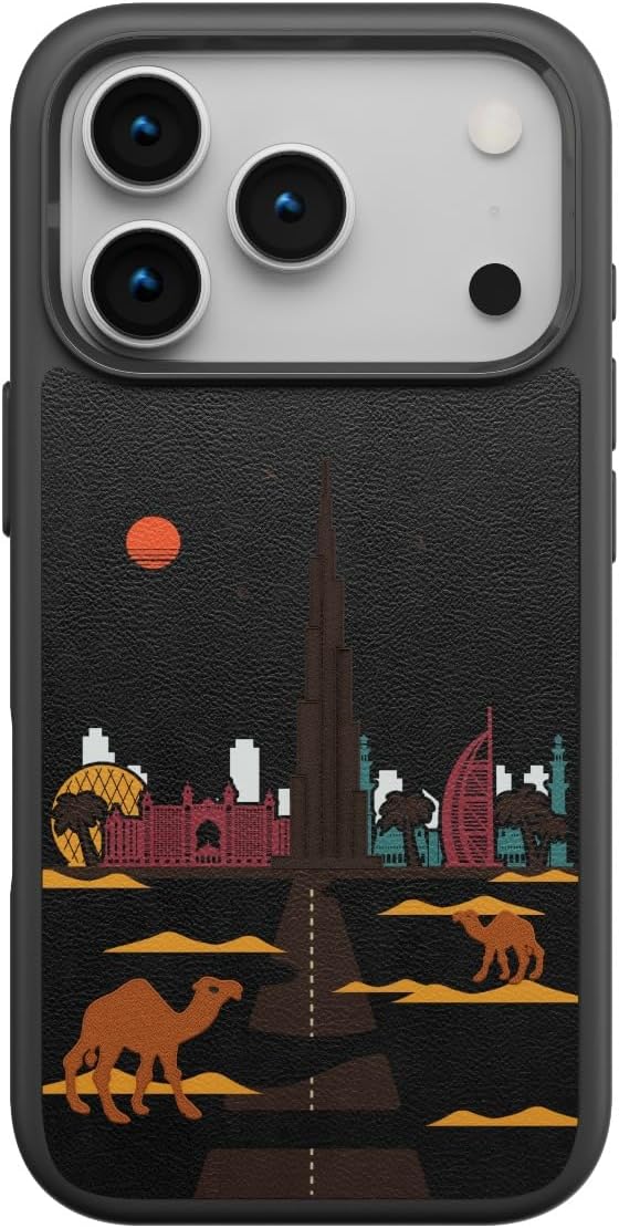 Levelo Vallo PU Leather Case with Dubai Embroidery Design