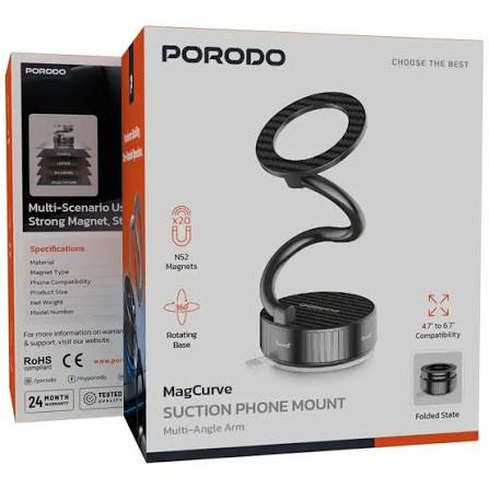 Porodo MagCurve Вакуумный Держатель Телефона