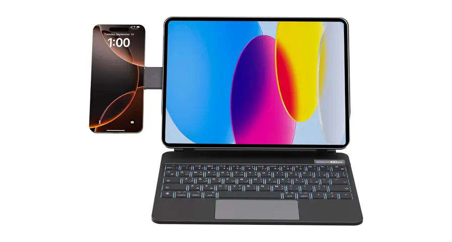 Powerology DynaBoard Беспроводной Чехол-Клавиатура с Держателем MagSafe для iPad 10-го Поколения