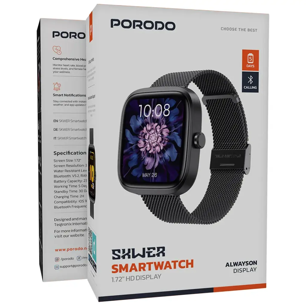 ساعات ذكية Porodo Skwer