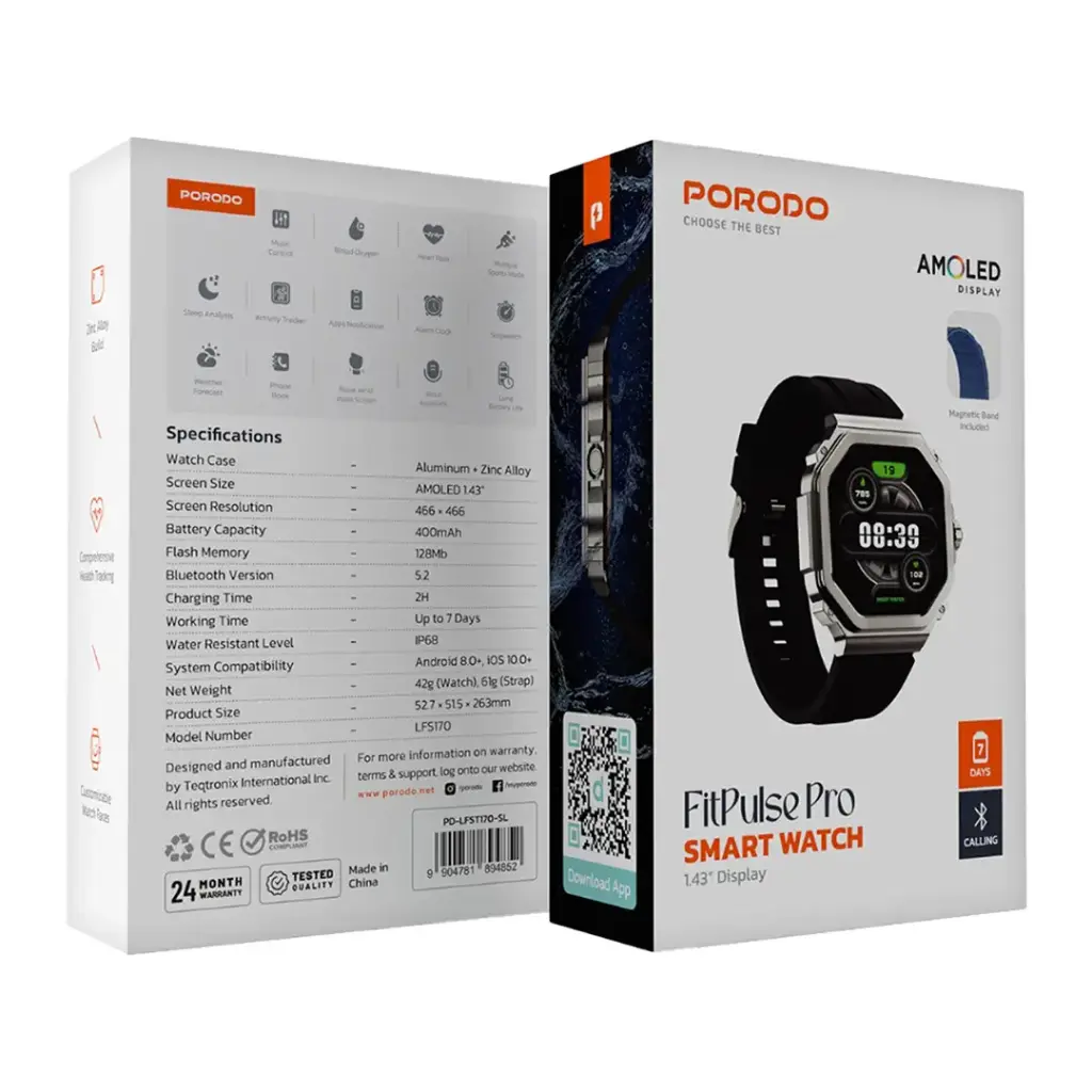 Смарт-часы Porodo Fitpulse Pro
