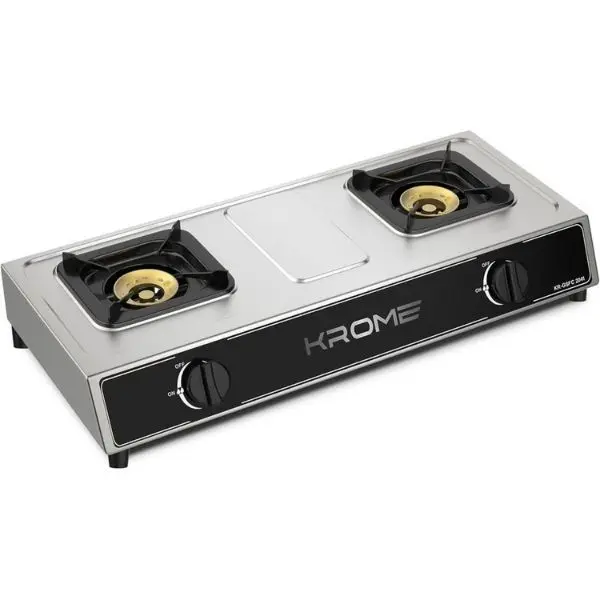 Krome Gas Burner 2 Burner Stainless Steel (KR-GSFC2041)